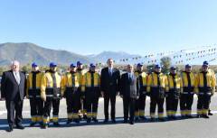 Ильхам Алиев принял участие в открытии дороги Шеки-Ках (Фото)